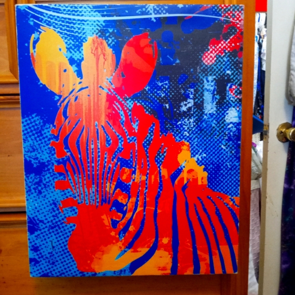 Zebra Florencent Painting
